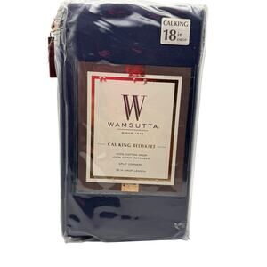 Wamsutta King Bedskirt Blue Jane 18-inch Drop length Split Corners NWT